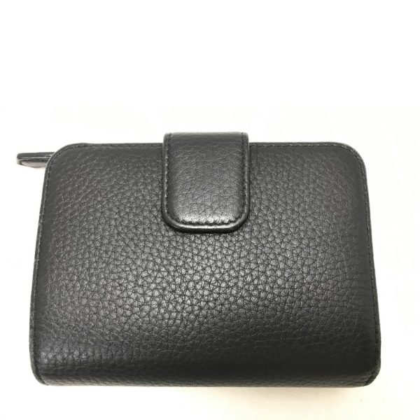 00202 2 Prada Saffiano Metal Bi Fold Wallet Bag Black