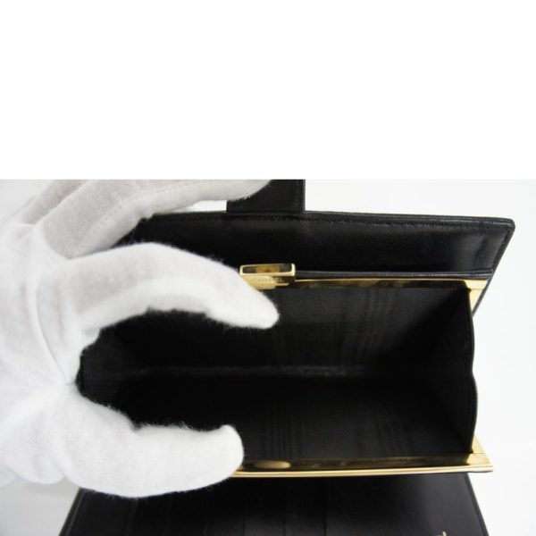 00297 5 Chanel Caviar Long Wallet Bag Black