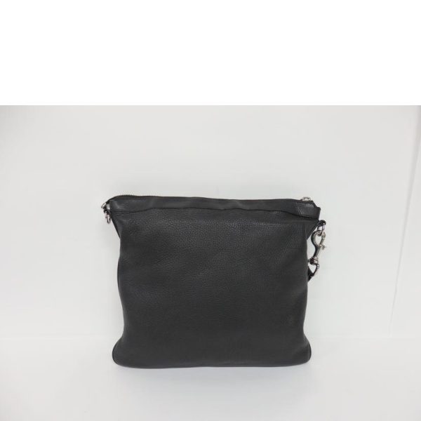 00303 2 Gucci Leather Messenger Bag Black