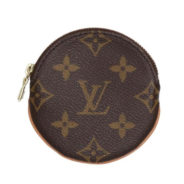 00332 2 Louis Vuitton Portomone Ron Monogram Wallet Bag Brown