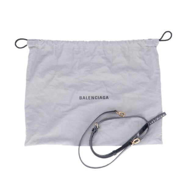 00402 6 Balenciaga Leather Shoulder Bag Black