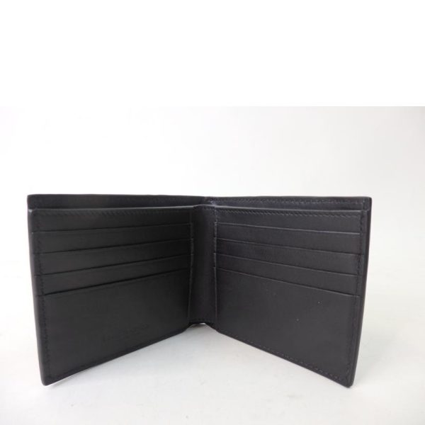 00403 4 Bottega Veneta Maxi Intrecciato 2 Fold Wallet Black