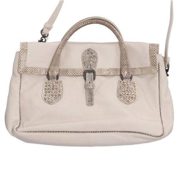 00431 2 Bottega Veneta Leather 2way Shoulder Bag OFF White