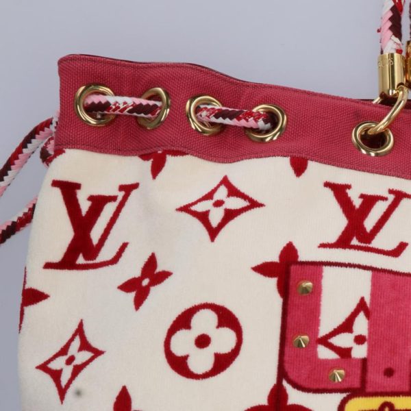 00458 6 Louis Vuitton Eponge Cruise Line Pouch Red