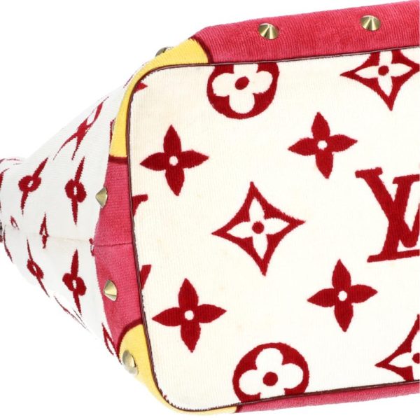 00458 9 Louis Vuitton Eponge Cruise Line Pouch Red