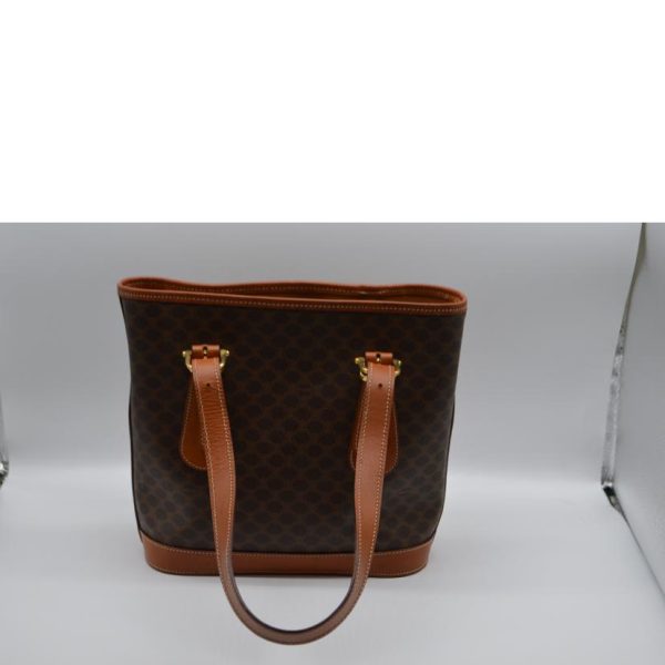 00504 2 Celine Tote Bag Madacum Line Small Leather