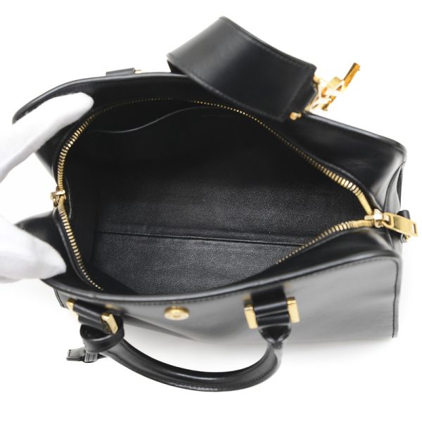 005248742 6 Saint Laurent Baby Cabas Leather 2WAY Bag Black Gold