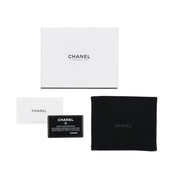 00561 7 Chanel Matelasse Caviar Skin Compact Wallet Black