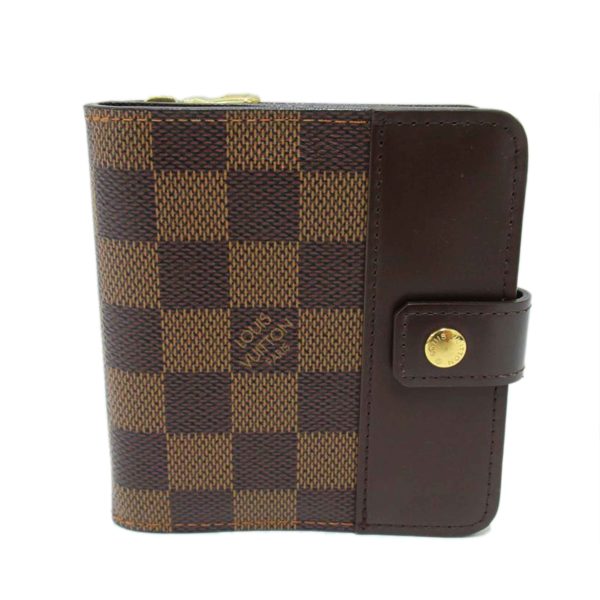 00660 1 Louis Vuitton Compact Zip Damier Wallet Ebene