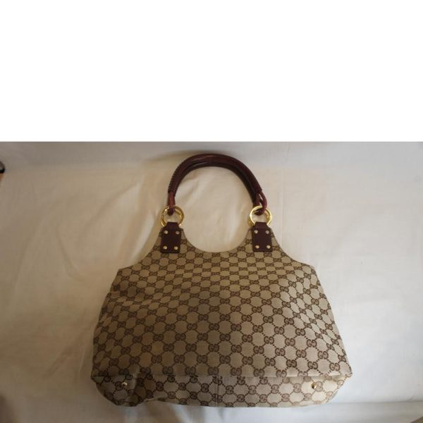 00663 2 Gucci GG Canvas Tote Bag Beige