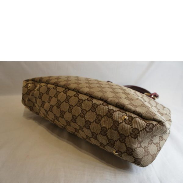 00663 3 Gucci GG Canvas Tote Bag Beige