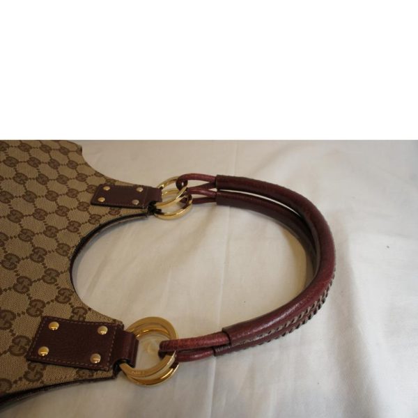 00663 4 Gucci GG Canvas Tote Bag Brown