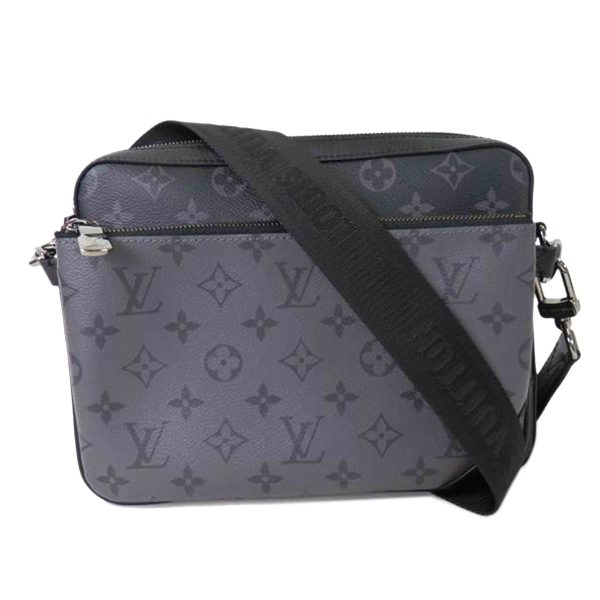 00733 1 Louis Vuitton Trio Messenger Monogram Eclipse Shoulder Bag Black