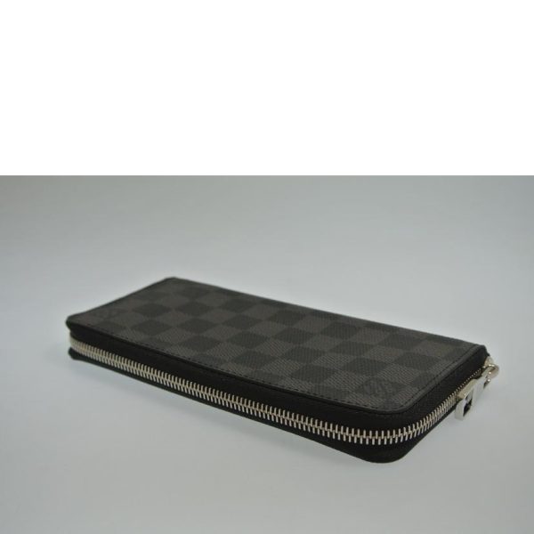 00754 3 Louis Vuitton Zippy Wallet Vertical Bag Damier Graphite