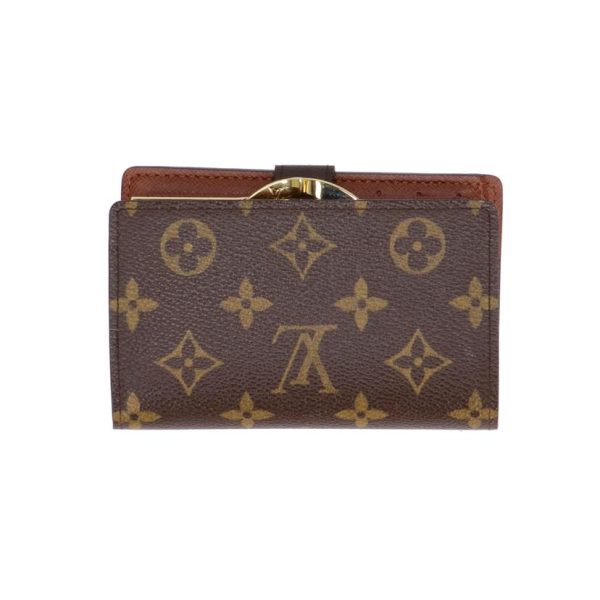 00850 2 Louis Vuitton Portomone Viet Viennois Monogram Wallet Brown