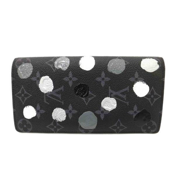 00874 1 Louis Vuitton Portefeuille Braza Yayoi Kusama Wallet Black