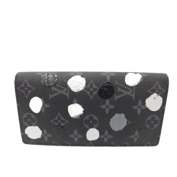 00874 2 Louis Vuitton Portefeuille Braza Yayoi Kusama Wallet Black