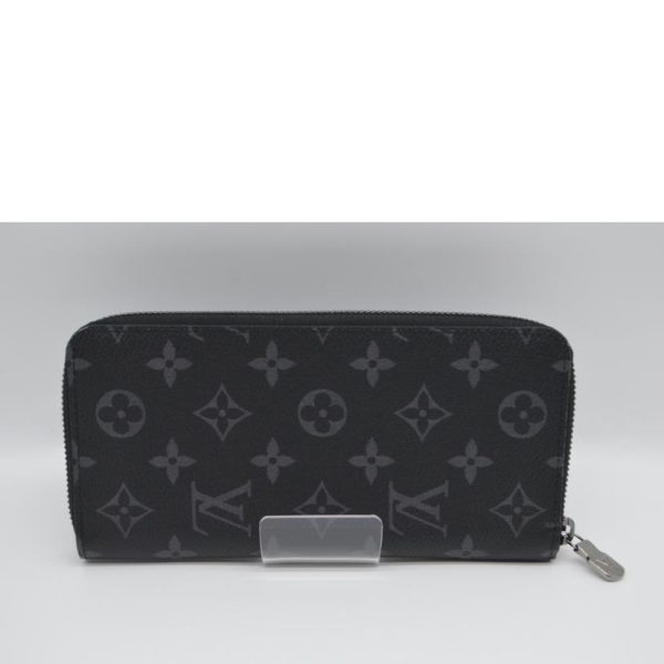 00885 2 Louis Vuitton Zippy Wallet Vertical Monogram Eclipse Black