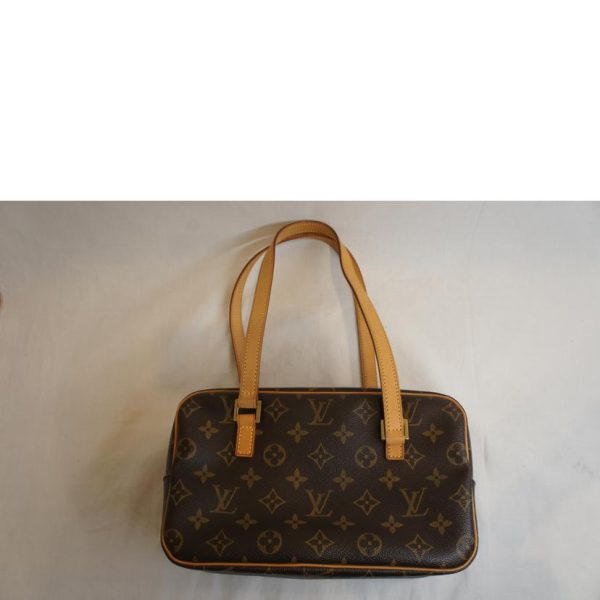 00892 1 Louis Vuitton Cite MM Monogram Tote Bag Brown