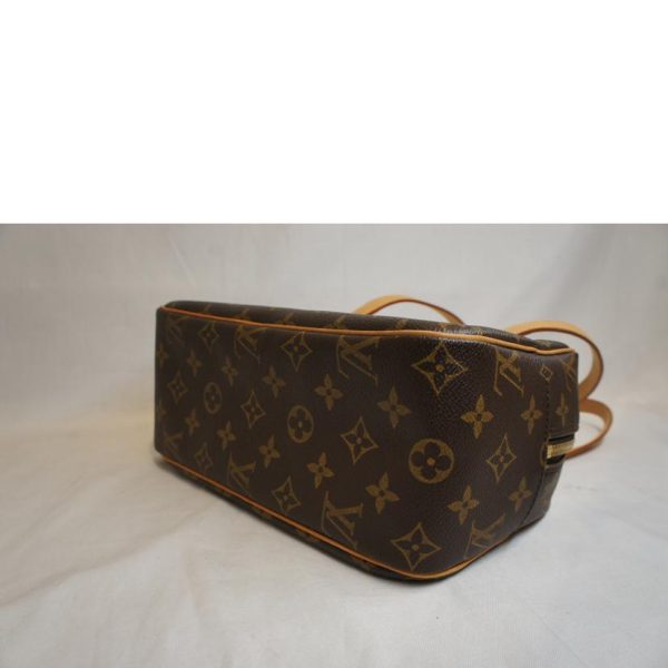 00892 3 Louis Vuitton Cite MM Monogram Tote Bag Brown