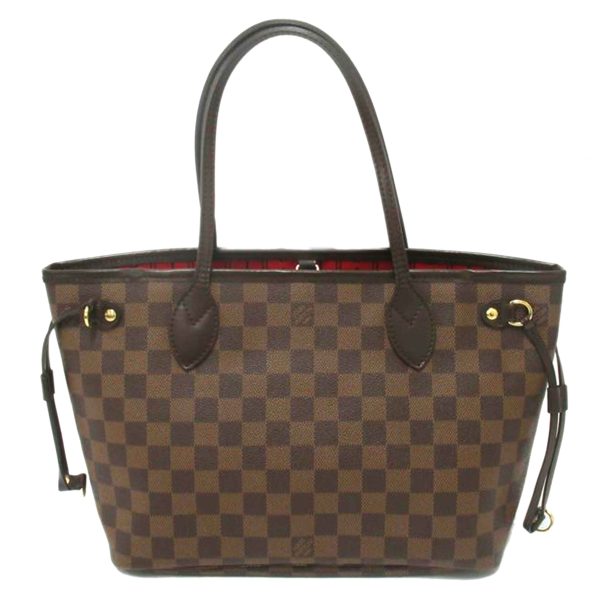 00899 1 Louis Vuitton Neverfull PM Damier Ebene Tote Bag Brown