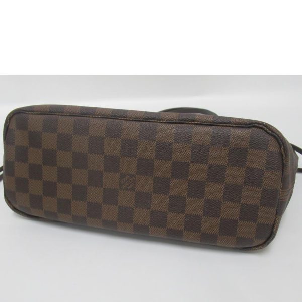 00899 3 Louis Vuitton Neverfull PM Damier Ebene Tote Bag Brown