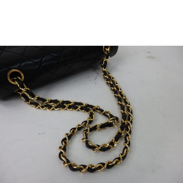 00967 5 Chanel Diana Flap Chain Shoulder Bag Gold Hardware Black