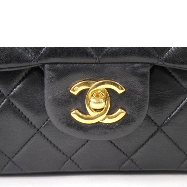 00967 6 Chanel Diana Flap Chain Shoulder Bag Gold Hardware Black