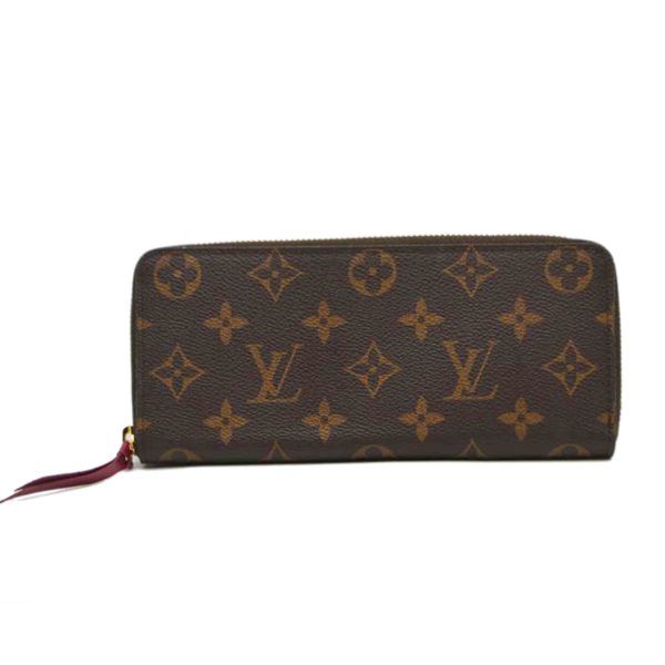 00993 1 Louis Vuitton Portefeuil Clemence Monogram Wallet Fuchsia