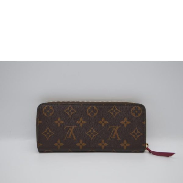 00993 2 Louis Vuitton Portefeuil Clemence Monogram Wallet Fuchsia