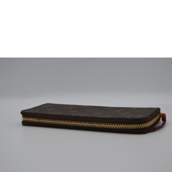 00993 3 Louis Vuitton Portefeuil Clemence Monogram Wallet Fuchsia