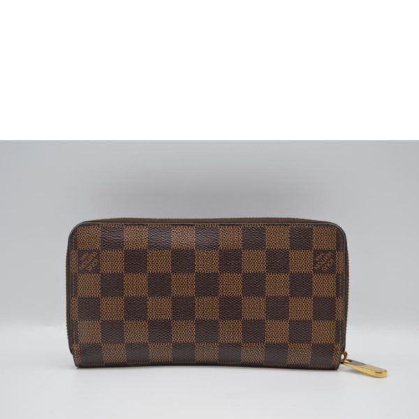 01006 2 Louis Vuitton Zippy Damier Wallet Brown