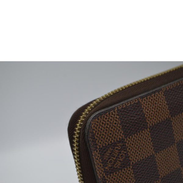 01006 7 Louis Vuitton Zippy Damier Wallet Brown