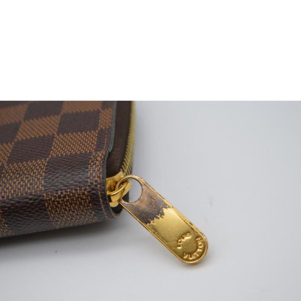 01006 9 Louis Vuitton Zippy Damier Wallet Brown