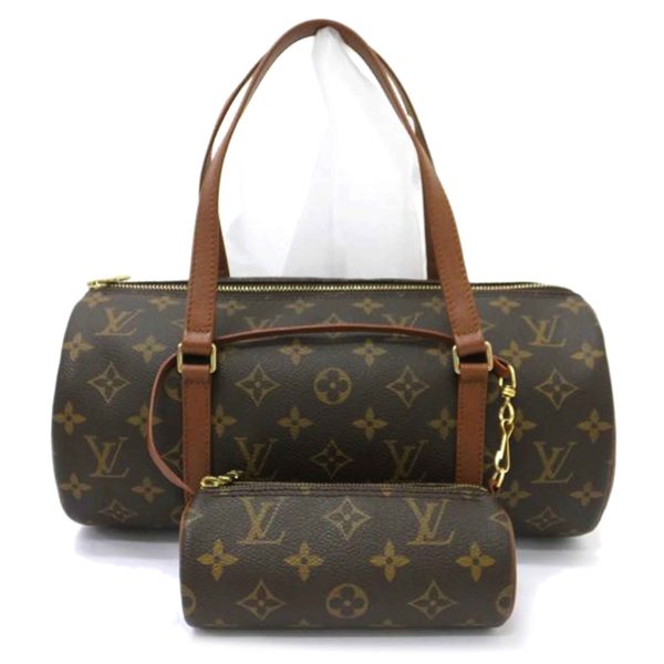 01025 1 Louis Vuitton Papillon Monogram Handbag Brown