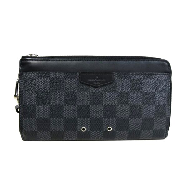 01058 1 Louis Vuitton Zippy Dragonne Wallet Damier Graphite Gray