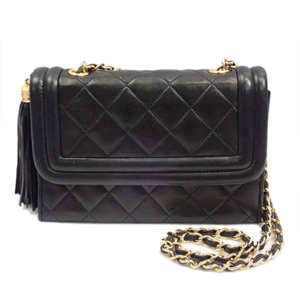 01063 1 Chanel Chain Shoulder Bag Black