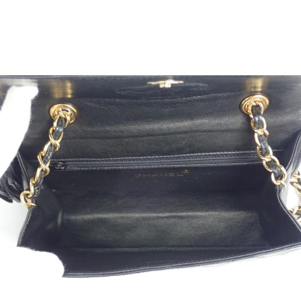 01063 5 Chanel Chain Shoulder Bag Black