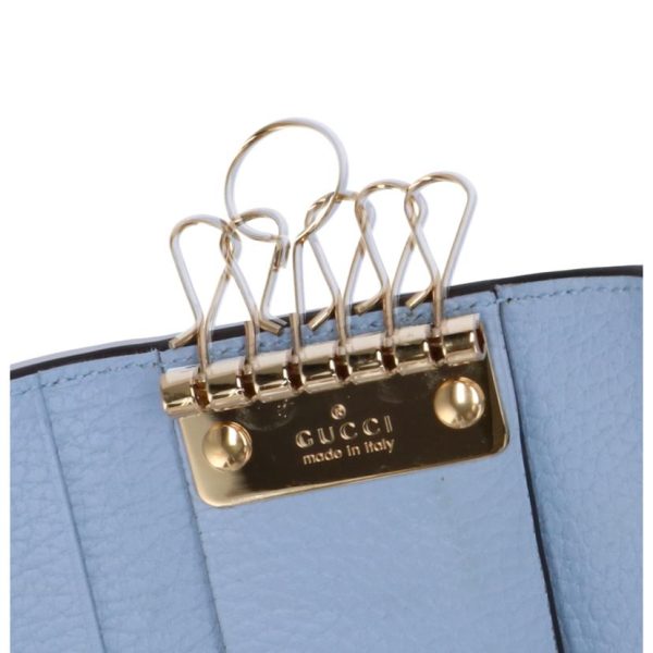 01080 5 Gucci Gg Marmont 6 Key Case Light Blue