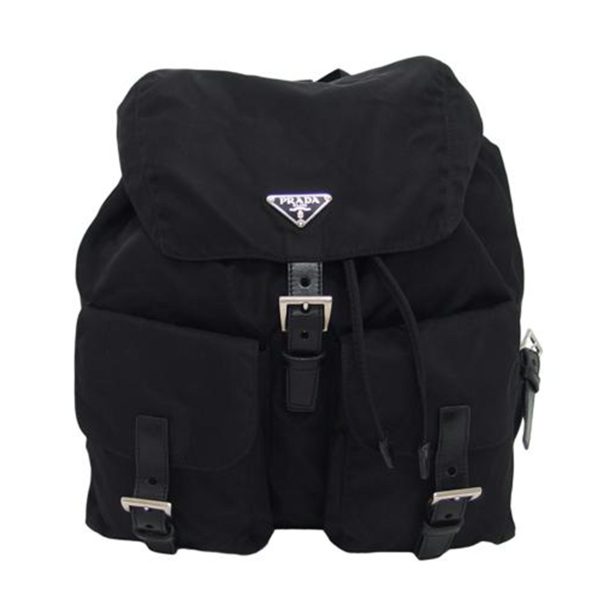 01087 1 Prada Backpack Vela Nero Nylon Black