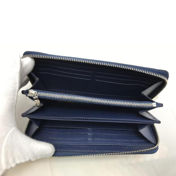 01094 3 Louis Vuitton Zippy Epi Wallet Blue