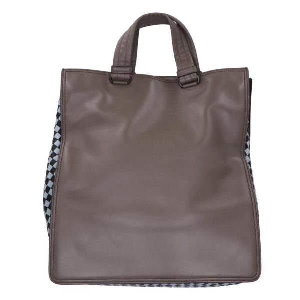 01117 1 Bottega Veneta Intrecciato Leather Tote Bag Brown