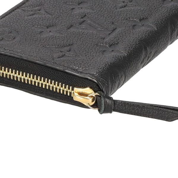 01118 7 Louis Vuitton Clemence Wallet Monogram Empreinte Black