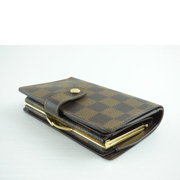 01156 3 Louis Vuitton Portefeuil Vienois Damier Ebene Wallet Brown