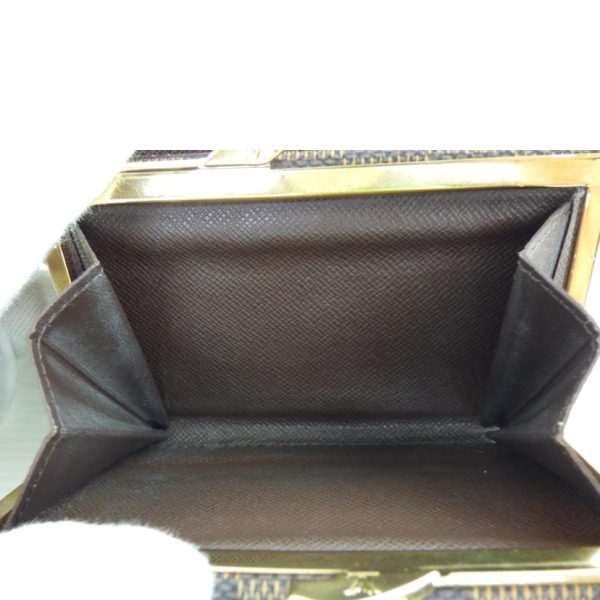 01156 5 Louis Vuitton Portefeuil Vienois Damier Ebene Wallet Brown