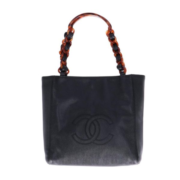 01179 1 Chanel Cocomark Tote Bag Black