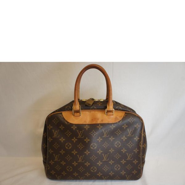 01189 2 Louis Vuitton Deauville Bag Monogram Canvas Brown