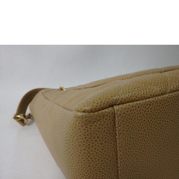 01193 7 Chanel Caviar Skin PST Tote Bag Light Brown