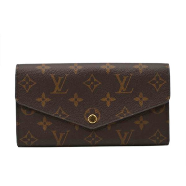 01196 1 Louis Vuitton Portefeuil Sarah Monogram Wallet Rose Ballerine