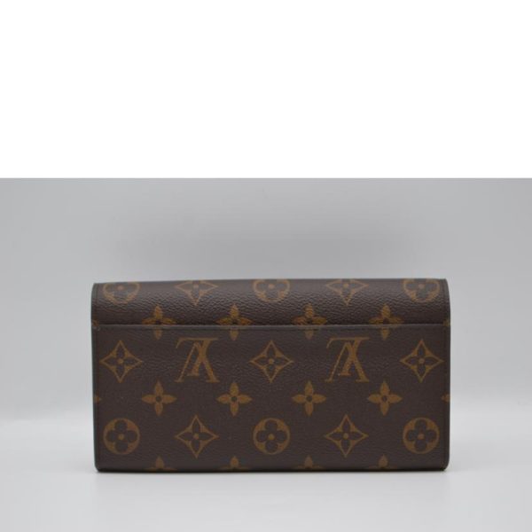 01196 2 Louis Vuitton Portefeuil Sarah Monogram Wallet Rose Ballerine